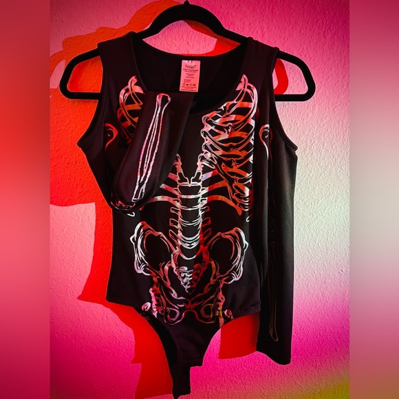 Spirit Halloween Tops - Women’s Small Skeleton Bodysuit